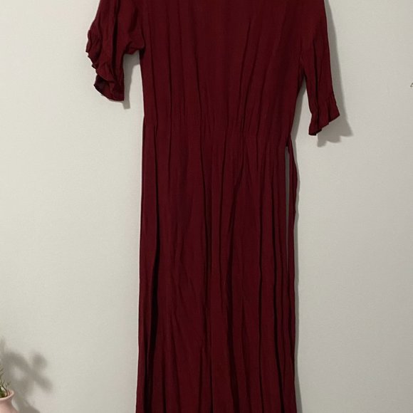 Burgundy Midi Dress - Picture 2 of 3
